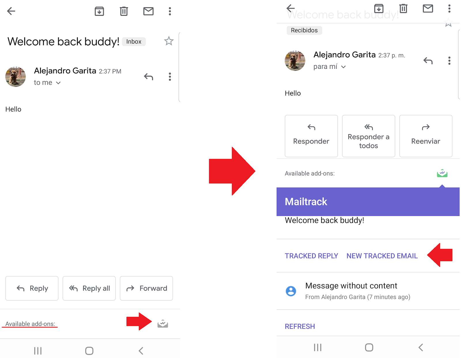 Send email using add-on