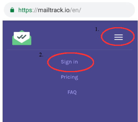 Sign in to the dashboard